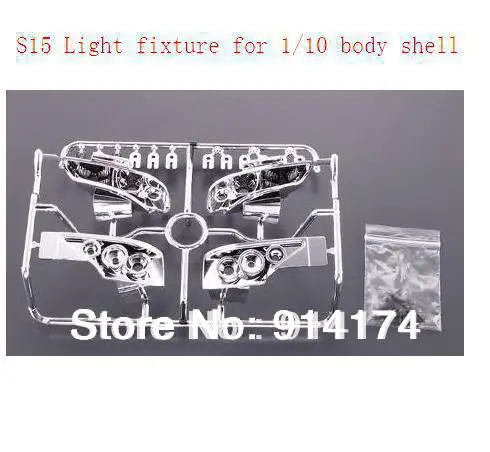 

YUKALA 1/10 RC Car accessories r/c car parts light fixture /lamp for 1/10 RC car S15 body shell 2pcs/lot free shipping