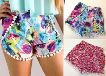 

2018 New Fashion Women High Waisted Tassel Tribal Print Beach Casual Pants