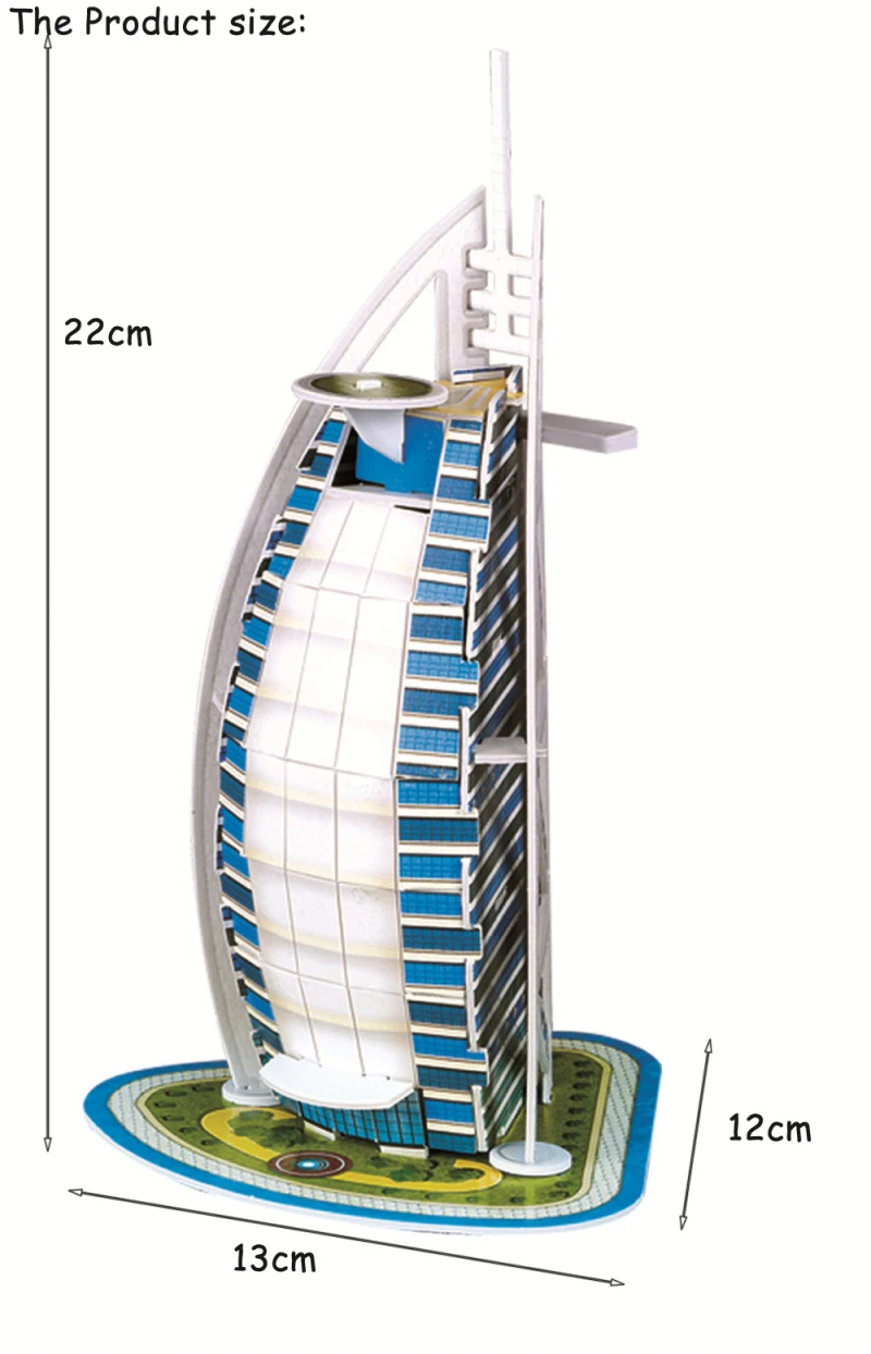 Горячие продажи 3D головоломки Бурдж аль арабский отель 3D Головоломка Развивающие игрушки трехмерные пазлы для детей и взрослых