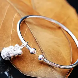 Ретро тайский Серебряные ювелирные изделия ручной работы S925 стерлингового серебра тонкий браслет без застежки гипоаллергенные женские