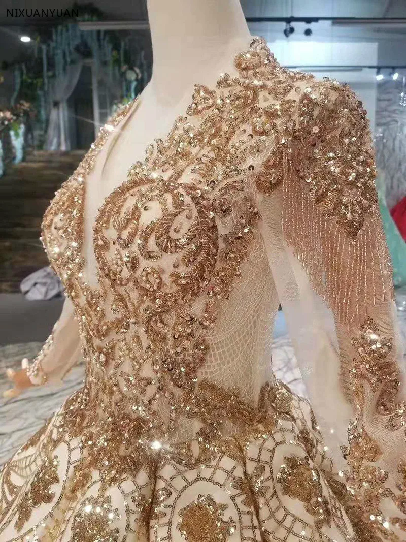 Новое платье для невесты, длинное свадебное платье с вышивкой, настоящая фотография, свадебное платье с жемчугом, Vestido Robe De Mariee Noiva