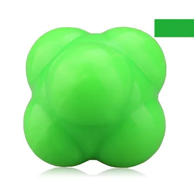 Шестиугольные силиконовые мячики для тренировки реакции Бейсбол быстрая скорость подвижность тренировки фитнес чувствительный мяч - Цвет: Зеленый