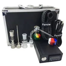 E D Enail Q1 гвоздь с титановым стеклом для ногтей Адаптер E титановый набор для ногтей 14 мм 18 мм Мужская кварцевая крышка 20 мм нагревательная катушка