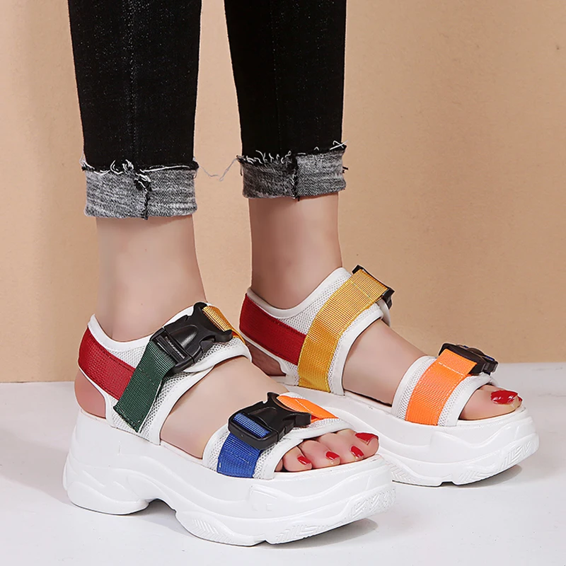 

2019 New Women Platform Sandals Ladies Casual Peep-toe Wedges sandals Shoes Woman Sandalias Mujer