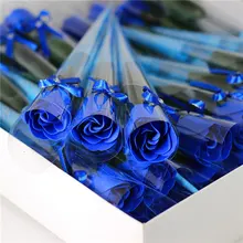 BGVfiveNew 1PC Rose Shaped Soap Decoration Soap Rose Flower Petals Bath Soap Essential Oil Rose Soap Valentine's Day Gift