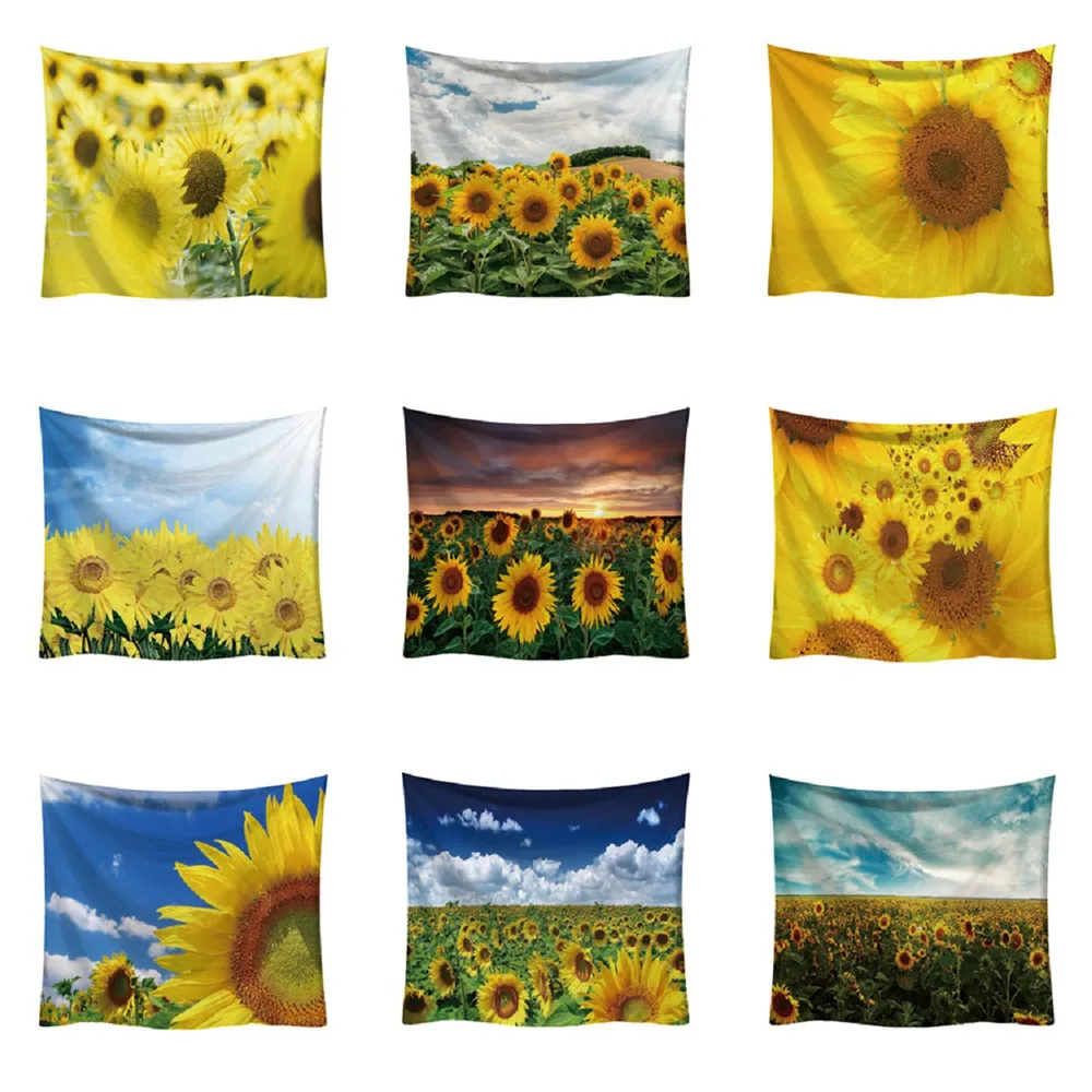 

Fashion Tapestry Planet Sunflower Pattern Style Decorative Tapestry Home Decor Home Decorations Wall Hanging For Living Room Bed