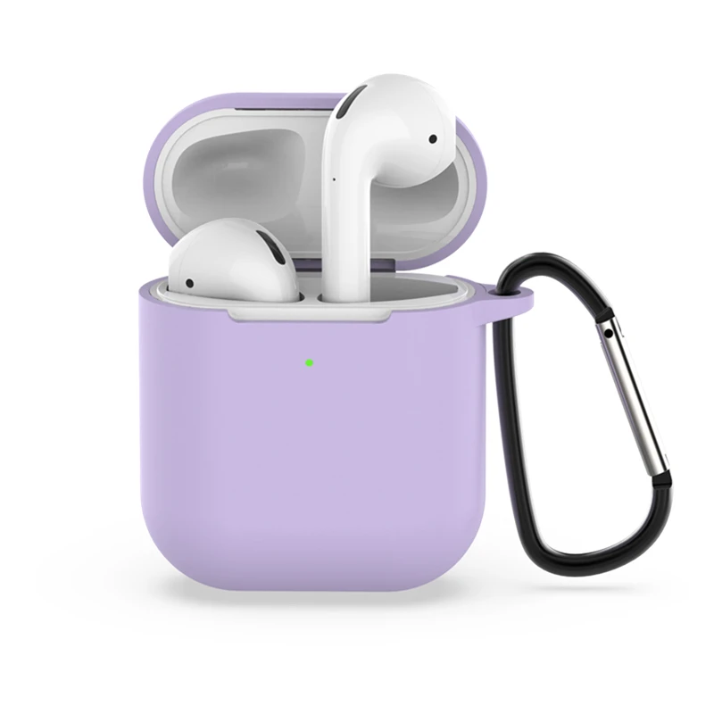 Чехол для наушников для Airpods 2, силиконовый чехол для Air Pods 2, аксессуары, ремень против потери с крючками, Набор держателей, Ультратонкий чехол - Цвет: 08