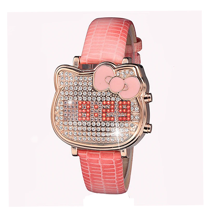 LED Wristwatches High Grade Women s Watches Genuine Leather Full Diamond Girls Watch font b Luxury
