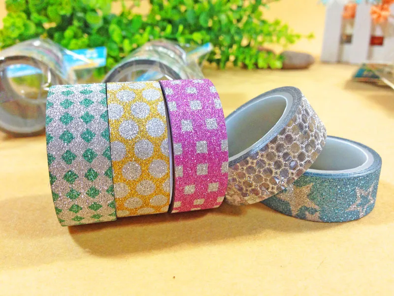 10 Pcs Baby Kids Cute Colorful Decorative Adhesive Glitter Lace Tape