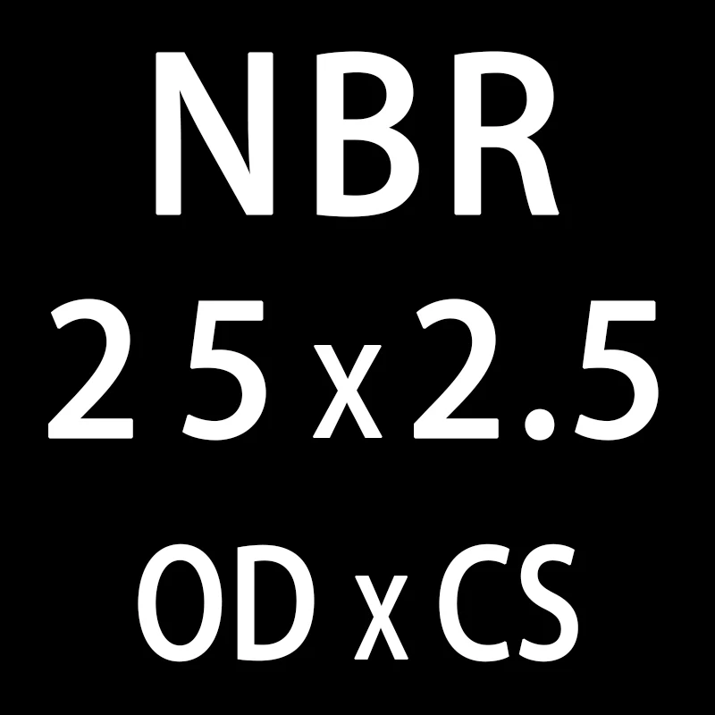 20 шт./лот резиновым кольцом черный NBR уплотнения-хомут с круглым воротником для мальчиков и девочек 2,5 мм Толщина OD21/22/23/24/25/26/27/28/29/30*2,5 мм кольцевое уплотнение прокладки, шайбы - Цвет: OD25mm