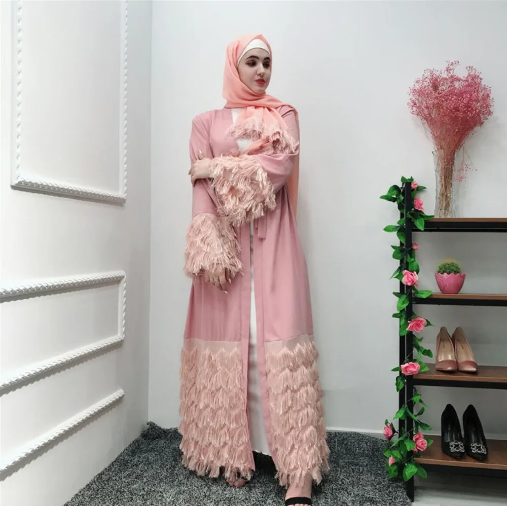 Zing мусульманских Абаи блестками Пояса новое платье сетчатый кардиган Туника кимоно длинные халаты Jubah Ближний Восток Рамадан арабских