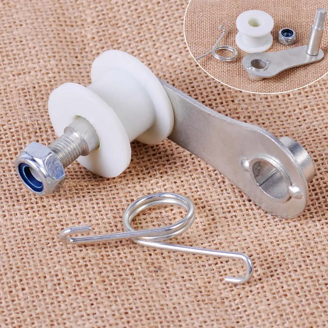 

CITALL Durable Pulley Chain Tensioner Roller Slider Guide Clip Spring Bracket Kit for Scooter Dirt Pit Mini Bike Moto ATV
