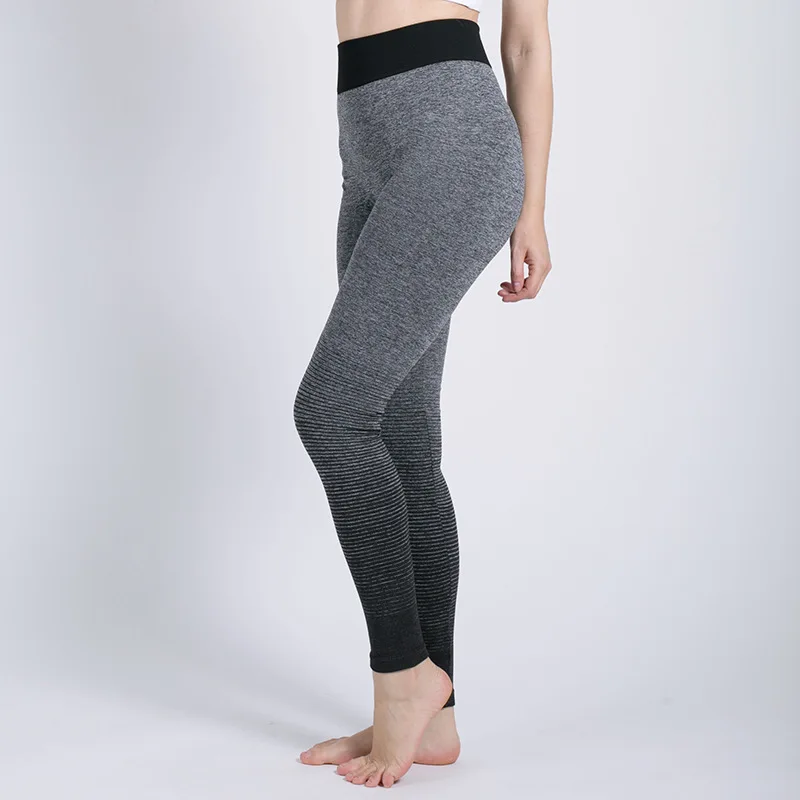 Whoerenty Women's New Workout Elasticity Leggings Casual Hips Classical Gradient Color Pants Fitness Leggings Leggings