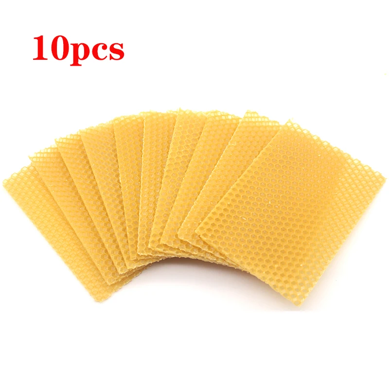 

10Pcs Bee Nest Beekeeping Honeycomb Foundation BeesWax Frames Honey Hive Garden Equipment Tool High Quality Honeycomb Foundation