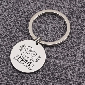 

Chaveiros Key chain Multicolor Stainless Steel New Key Ring 2019 Key Set Jewelry Mother`s Day Gift Fashion Key Holder Round