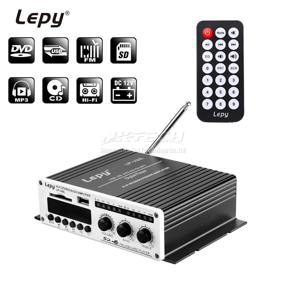 Цифровой плеер LP V9S Lepy автомобильный мощный Hi Fi стерео аудио усилитель DVD MP4