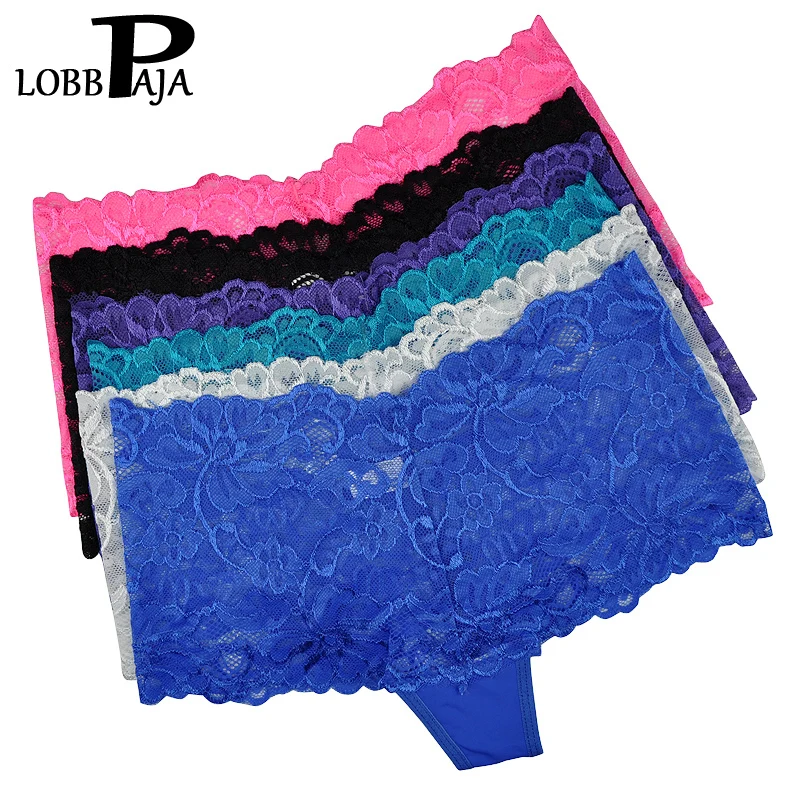 

LOBBPAJA Brand Wholesale Lot 12 pcs Woman Underwear Women Seamless Panties Sexy Full Lace Ladies Boxers Lingerie for Women