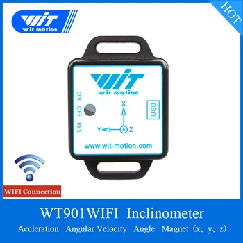 

WitMotion WT901WIFI MPU9250 AHRS Wireless Inclinometer(XYZ)Accelerometer+Gyroscope+Angle+Magnetometer,Support Multi-connection