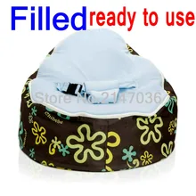 FILLED WITH BEANS baby bean bag chair, Splash kids toddlers beanbag sofa,blue harness seat cover bean bag lounger, kids game bag
