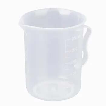 

New 250 ml transparent plastic measuring cup with handle