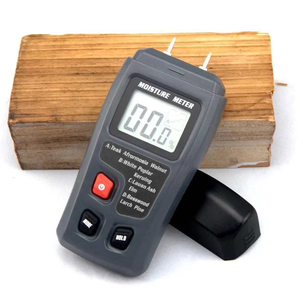Adeeing двухконтактный цифровой измеритель влажности древесины с большим ЖК-дисплеем