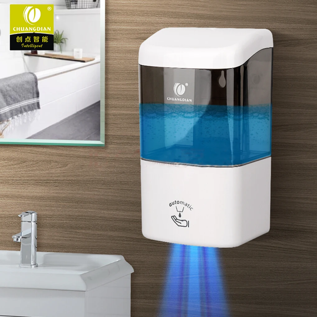 

600ml Wall Mount Pump Automatic Lotion Liquid Soap Container Dispenser Shampoo Box For Home Hotel Bathroom Shower Room