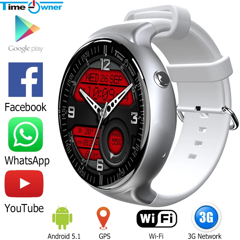 Time Owner Bluetooth Clock TW2 Smart Watch Android 5.1 OS