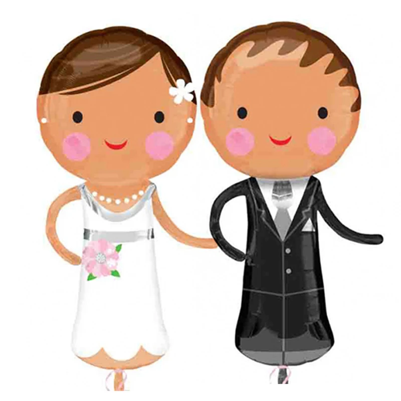 

32" Love Bride and Groom Balloon Wedding Married Bride Balloon Engagement Foil Valentine Balloons Party Decorations