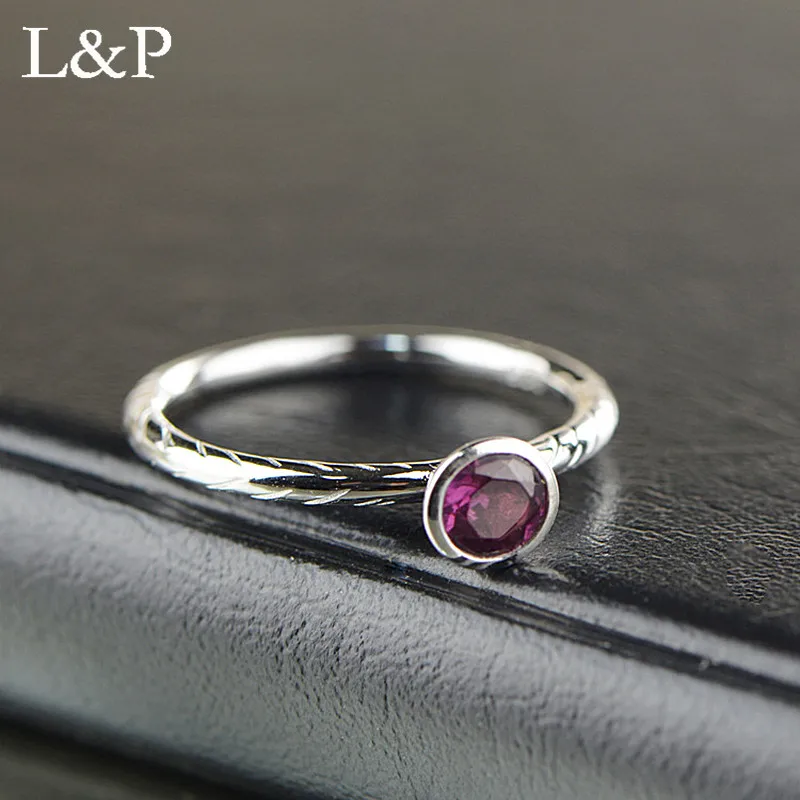 2019 New Fashion Brazil Garnet Stone Ring For Women Original Design Elegant 925 Sterling Silver Gift Christmas | Украшения и