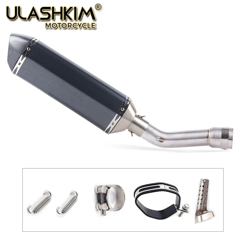

Motorcycle Full System Exhaust Escape Muffler Middle Connect Link Pipe Slip On For YAMAHA FZ1 FZ1N FZ1000 2005 to 2016 DB-KILLER