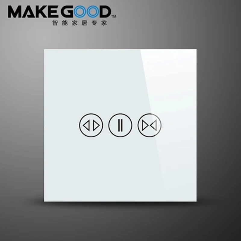 MakeGood UK Standard Touch Wall Electric Curtain Touch Switch Crystal Glass Panel LED indicatorAC 110-240V / 50Hz~60Hz
MakeGood UK Standard Touch Wall Electric Curtain Touch Switch Crystal Glass Panel LED indicatorAC 110-240V / 50Hz~60Hz