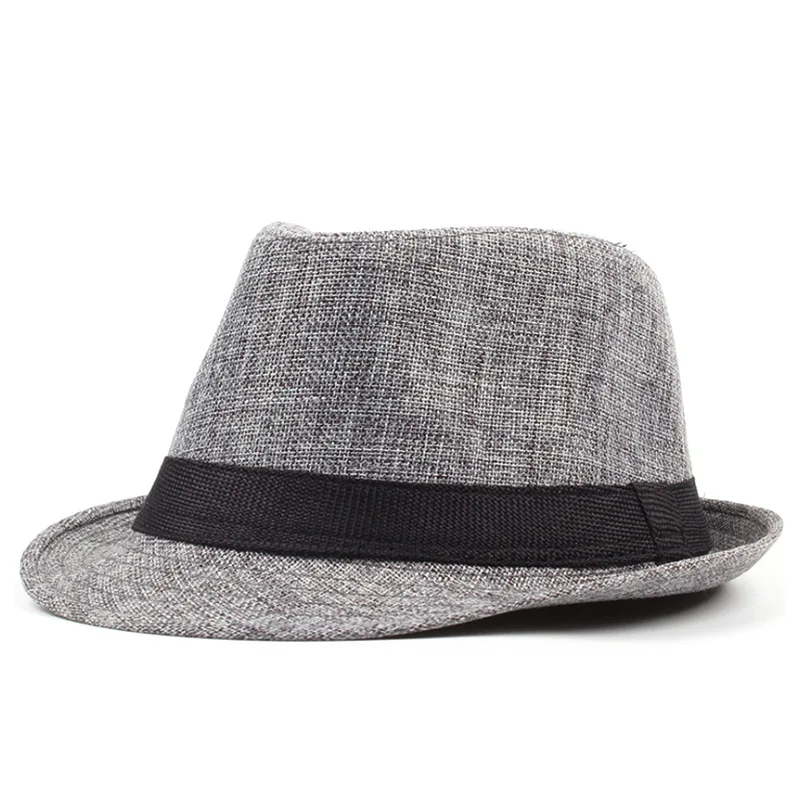 [AETRENDS] летние соломенные шляпы в стиле джаз, кепка для мужчин и женщин, Классическая Панама, кепка s Дерби котелок, шляпа Федора, Z-6328 - Цвет: Gray