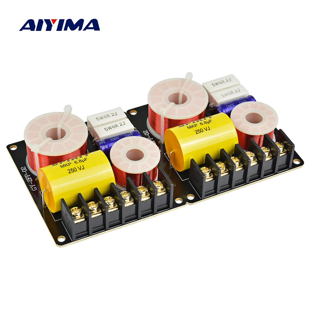Koop AIYIMA 2 stks 100 w Luidspreker Crossover Audio Treble + Bass 2 Manier 2 Unit HiFi Frequentieverdeler Filters Voor 4 8Ohm Speaker 3200 hz 12db