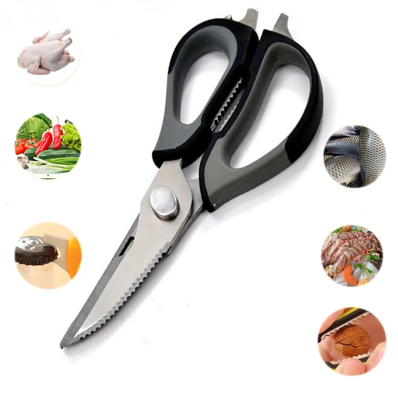 

Kitchen Cooking Scissors Knife for Fish Chicken Household Stainless Steel Multifunction Cutter Scale Remover