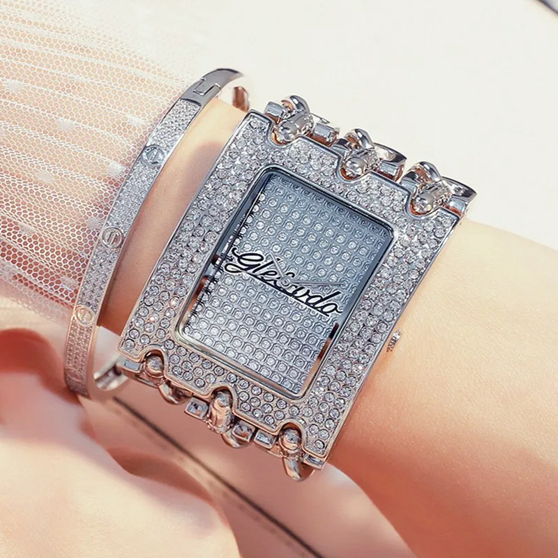

Luxury Brand Watch Women Fashion Rhinestone Stainless Steel Band Analog Ladies Quartz Wrist Watch Watches Clock Felogio Feminino