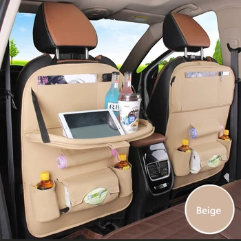 

Car Back Seat Bag Folding Table Organizer Bag Phone Pad Chair Storage Pocket Box Stowing Tidying Automobile Accessories