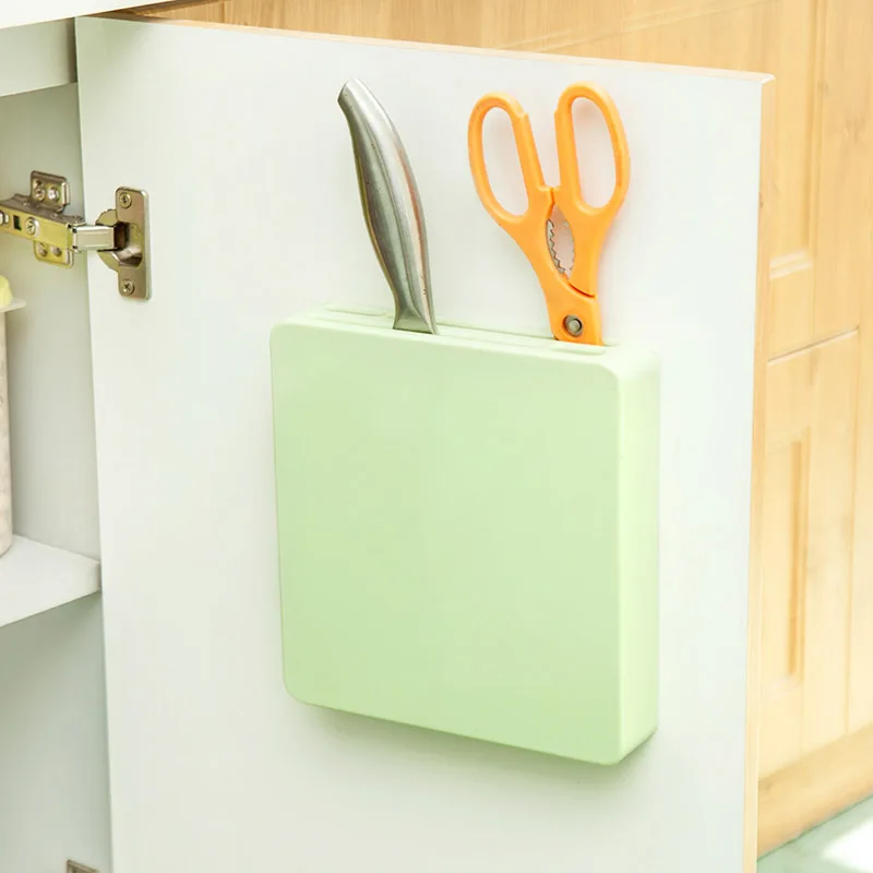 Plastic knives hidden wall rack storage rack turret creative kitchen
