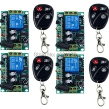 DC 12 V 10 A 1 канал RF беспроводной пульт дистанционного управления 55*32*16 мм 4 шт приемник и 4 шт передатчик