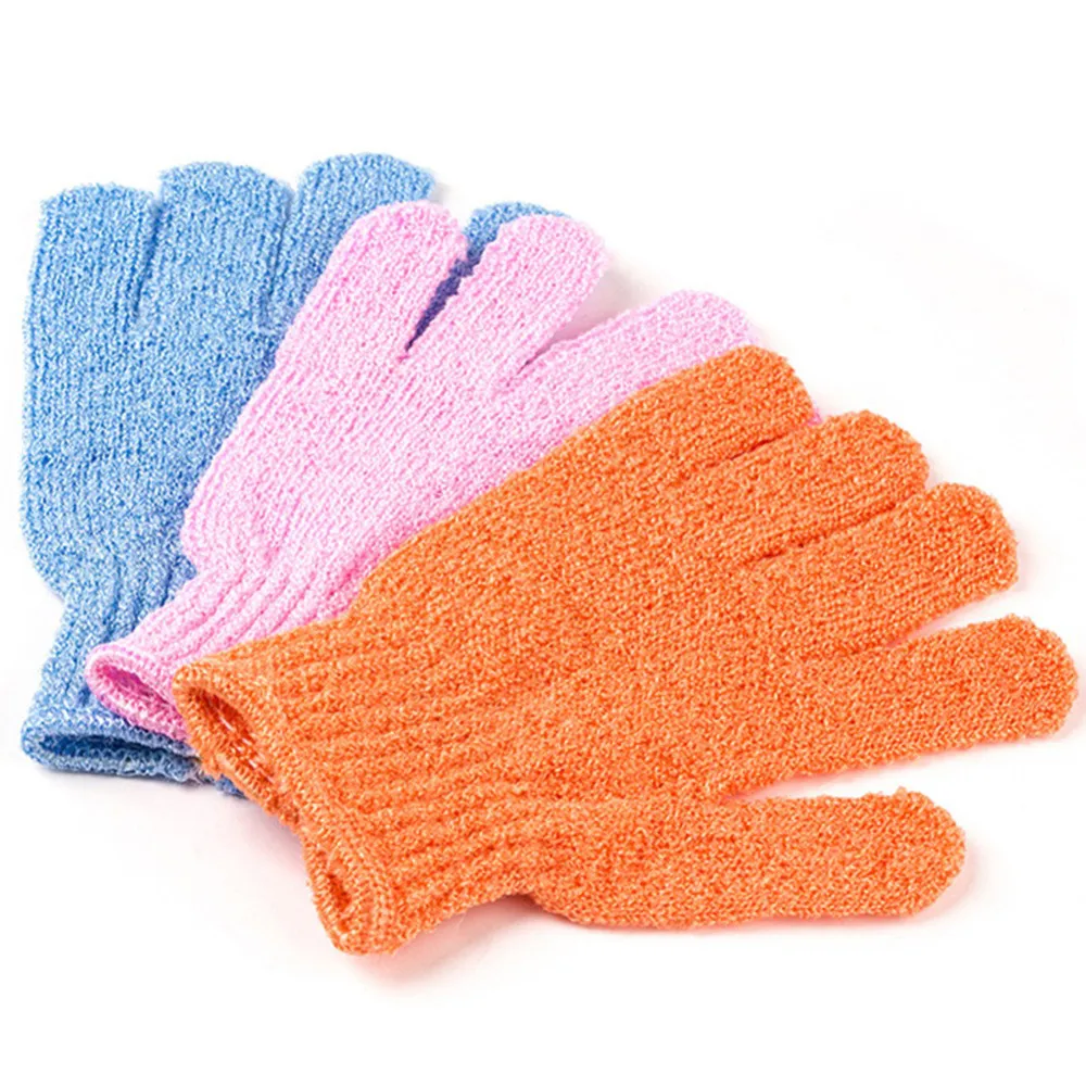 Wholesale Skin Spa Bath Gloves Foam Bath Skid Resistance Five Fingers Bath Towel Multicolor Shower Gloves Exfoliating Wash0.96