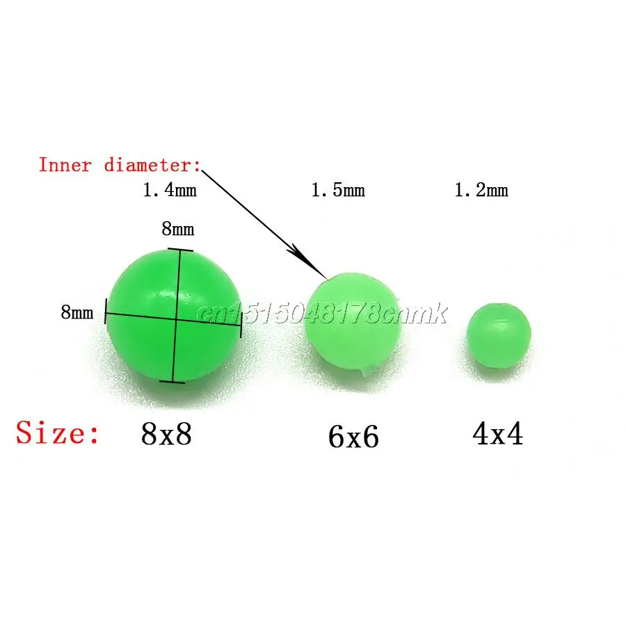 Минимальный Рыбалка 200 шт. жесткий световой Рыбалка Бусины круглый Рыбалка Фиксаторы зеленый Бусины Рыбалка приманки Интимные аксессуары