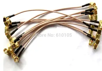 

50pcs/lot SMA Male Right Angle to SMA Male Right Angle adapter RG316 Cable 50cm
