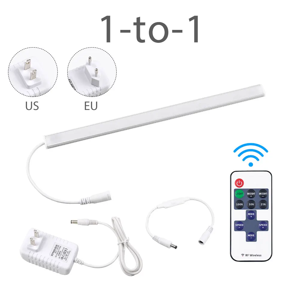 Under Cabinet LED 12V DC Lamp Kitchen Cupboard Light Memory Remote Control Switch 6w 8w 10w Cabinet Lights Night Lighting - Цвет: 1 to 1