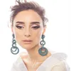 Pendientes de seda con cuentas para mujer, aretes largos populares barrocas, cuentas de cristal facetadas, joyería con estilo, pieza de regalo de Navidad ► Foto 3/6