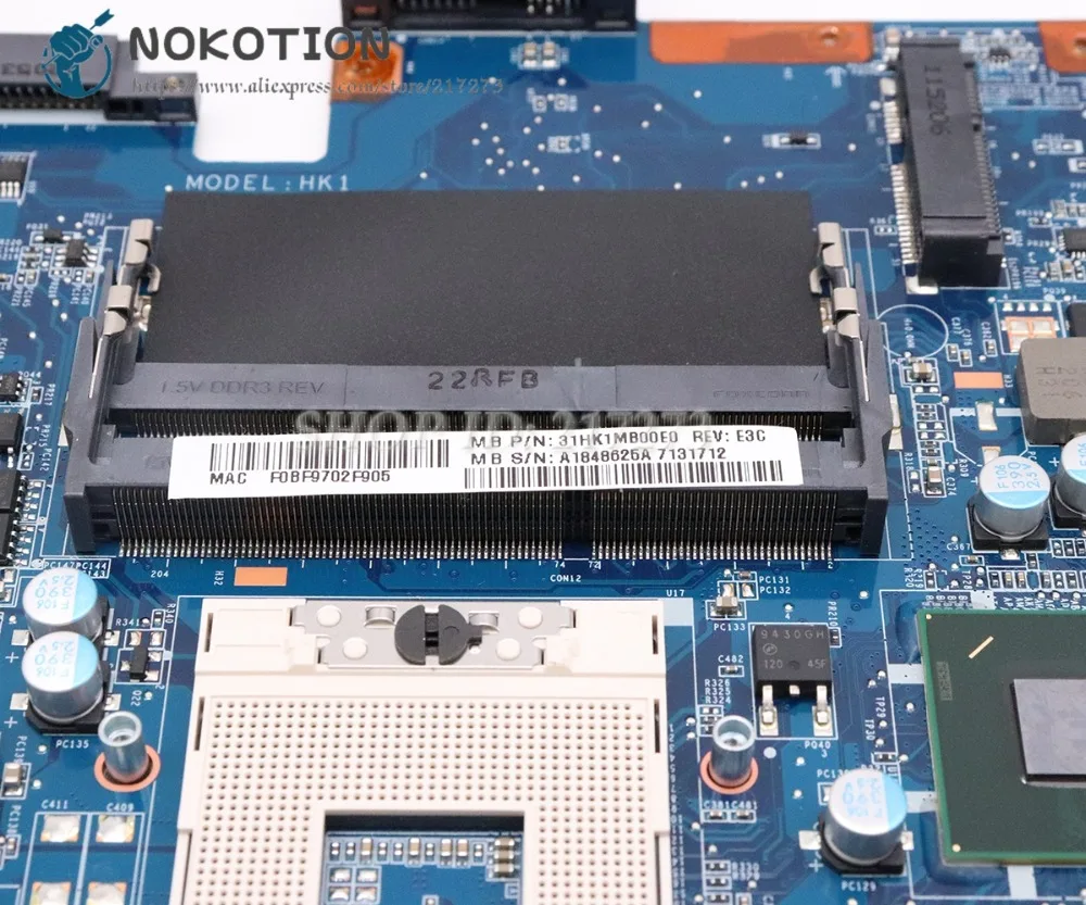 NOKOTION для Sony Vaio pcg-71912l Материнская плата ноутбука DA0HK1MB6E0 A1848625A MBX-247 основная плата HM65 DDR3 GT410M видео карты