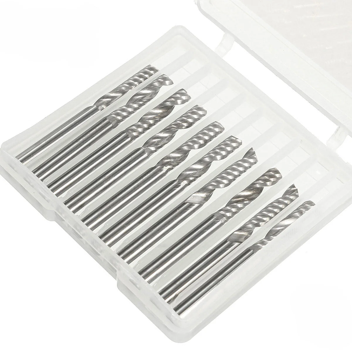 High Quality 10pcs lot 1 8 CNC Bits Single Flute Spiral font b Router b font