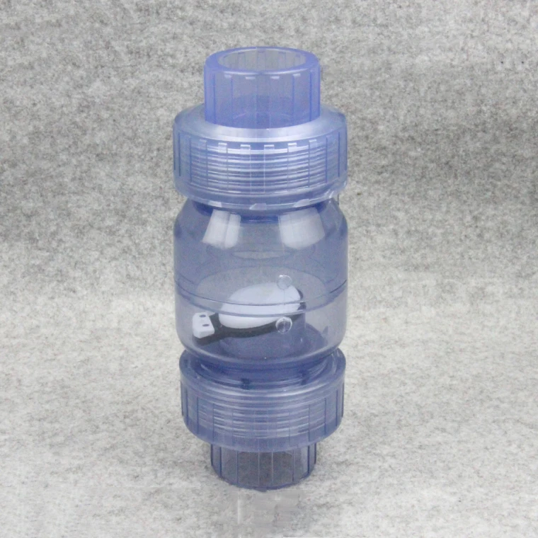 

25mm ID Transparent PVC One Way Non Return Check Valve Pipe Fitting Water Connector For Garden Irrigation Aquarium Fish Tank