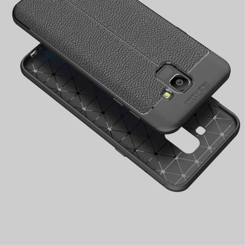 LISHE простота углеродного волокна чехол для samsung J1 J2 J3 J4 J5 J6 J7 2018 ТПУ мобильного