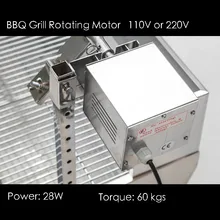 Free Shipping Rotated Motor for Stainless Steel BBQ Grill,Pig,Lamb,Goat,Chicken Spit Roaster,Spit Rotisserie