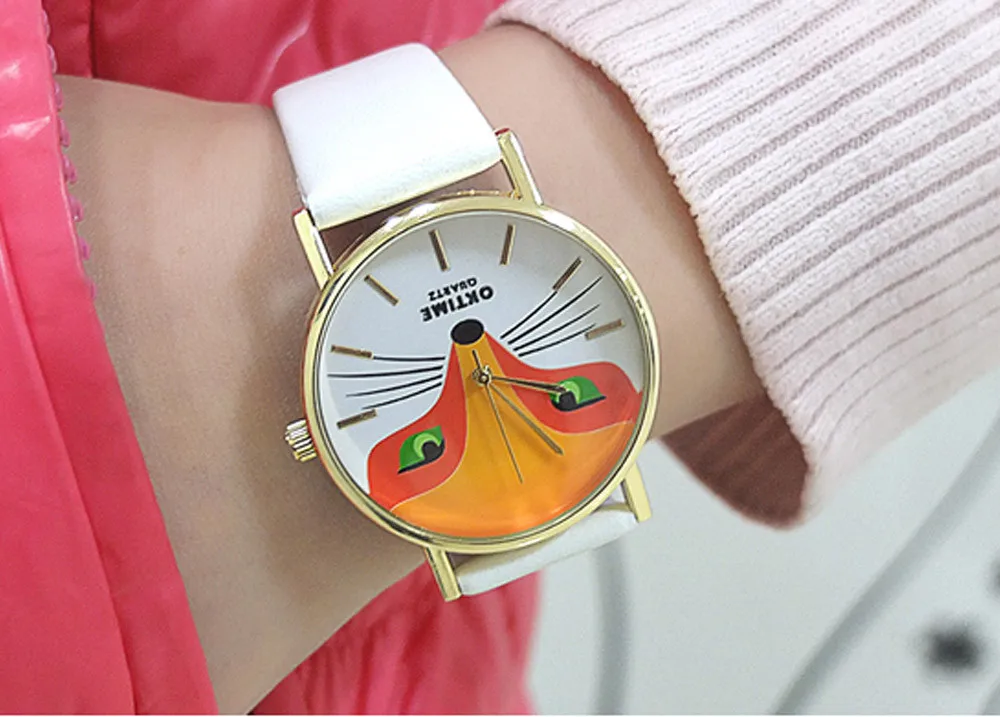 

Spl Watch Women 2016 Quartz-watch Ladies Quartz Watch Leather Cartoon Wrist Watch Female Clock montre femme relogio feminino