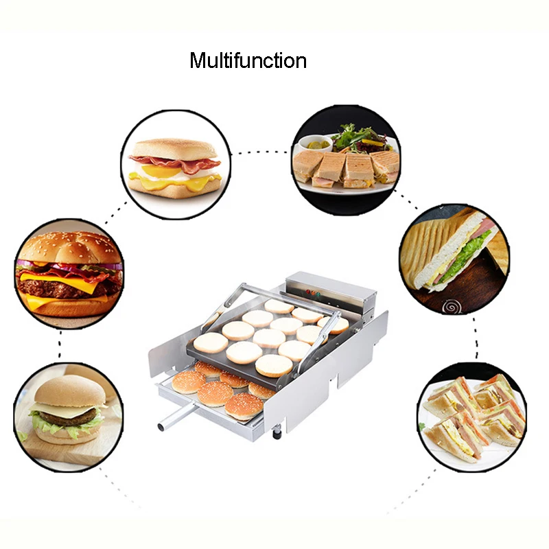 220V испечь устройство для приготовления бургеров коммерческие гамбургер машина для выпечки двойного слоя партии булочка тостер хлеба IHBJ-5